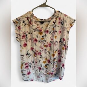 Buffalo David Bitton Floral Blouse in Pink, Yellow, and Green